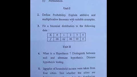 MBA 1st Semester Business Statistics Question Paper 2023/2024  #gju #igu #mdu #gu #du #ignou #ku