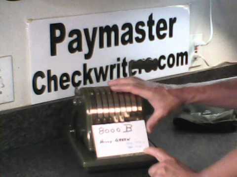 Paymaster CheckWriter Model 8000B - YouTube
