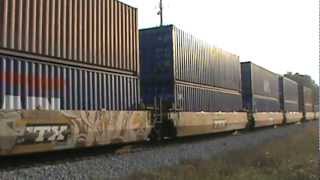 Union Pacific 7650 leads CSX Q144 in Red Oak, GA