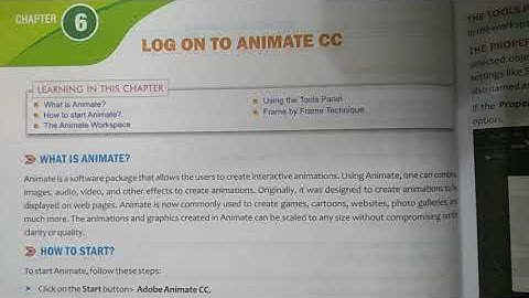 6TH COMPUTER CH-6 LOG ON TO ANIMATE  CC PART-1