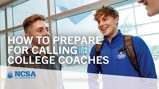 How to Prepare for Calling College Coaches