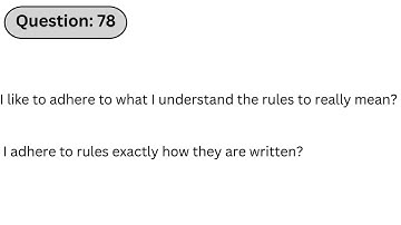 USPS 476 Mail Processor | Q78: I like to adhere to what I understand the rules to really mean?