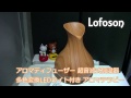 Lofoson アロマディフューザー 超音波式加湿器 多色変換LEDライト 静音 木目調 400ml : Bai YangJP