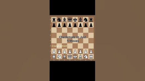 Checkmate In Just 9 Moves|#brilliantmove#chess#puzzle #chessgame #shorts #ytshorts#yt #youtube#trend