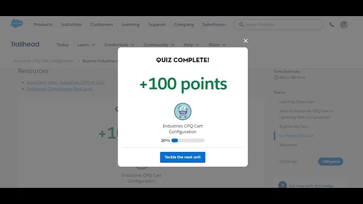 Industries CPQ Cart Configuration | Explore Industries CPQ Cart - Trailhead Salesforce