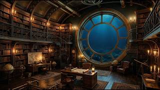 Captain Nemo's Nautilus Library ⚓ Underwater Submarine Ambience for Deep Focus & Study [1 Hour]