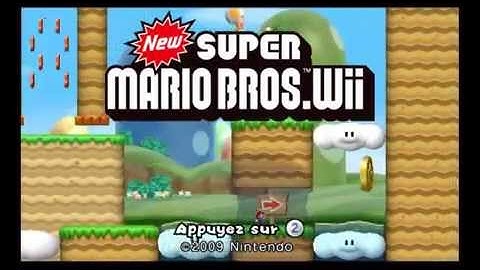 NSMBW Custom intro : interactive title screen for New super Mario bros. wii