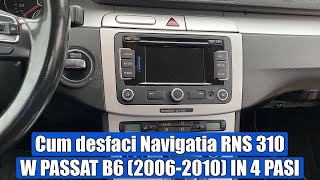 uitzending Atletisch dok TUTORIAL: Demontare navigatie / radio-CD RNS 310 VW Passat B6 (2006-2010),  Golf 6, Touran, Tiguan - YouTube