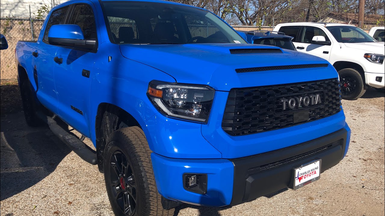 2019 Toyota Tundra TRD Pro voodoo blue exterior look - YouTube