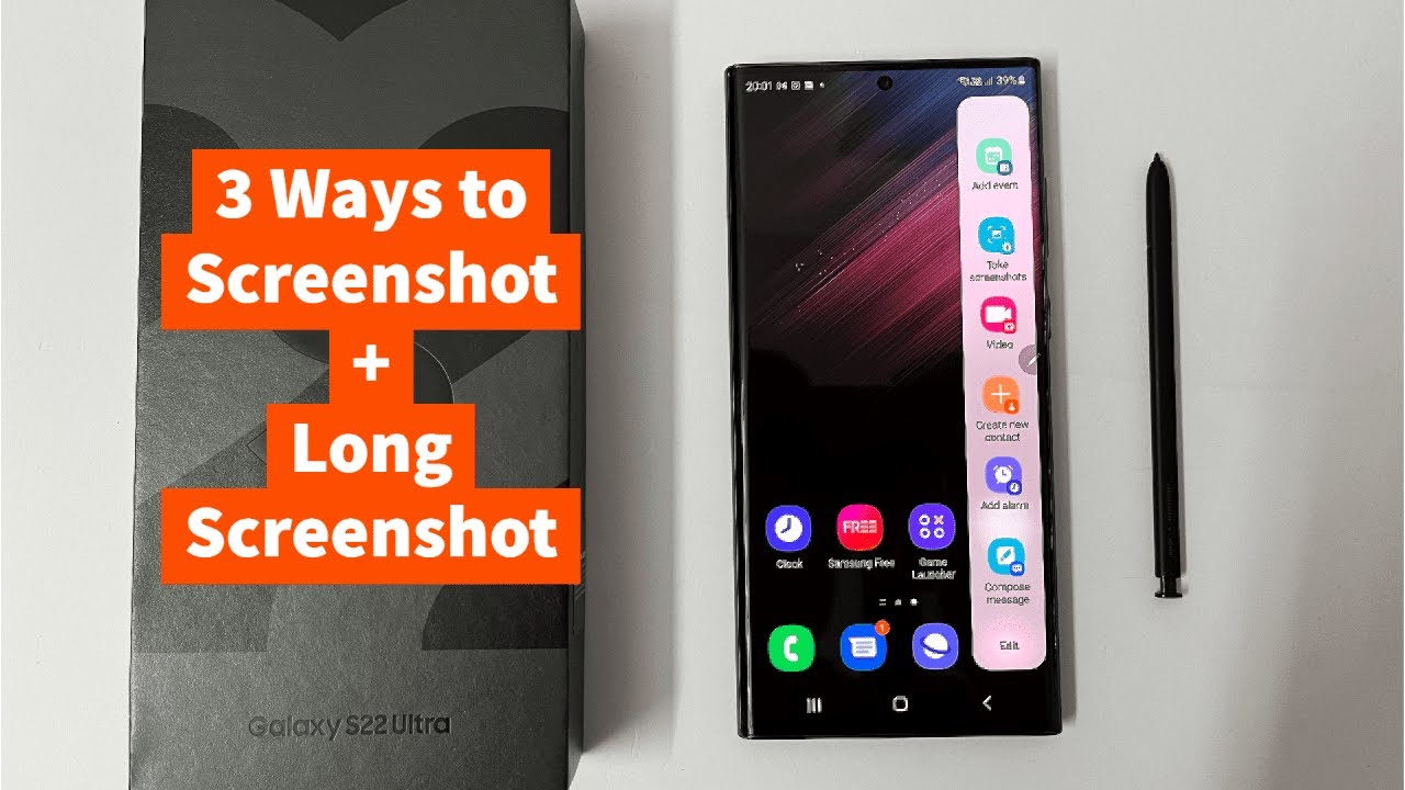 How to Screenshot on Samsung Galaxy S22 Ultra 5G 3 Ways Plus Long
