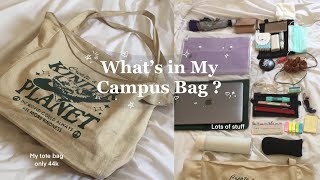 Whats in my campus bag ? | Barang2 yang aku bawa ke kampus setiap hari 📓💌