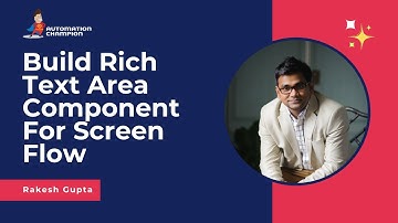 Rich Text Area Component for Screen Flow