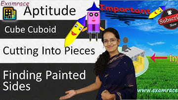 Cutting Cube, Dice and Cuboid - Quick Method for Finding Painted Sides (Visualization) - Examrace