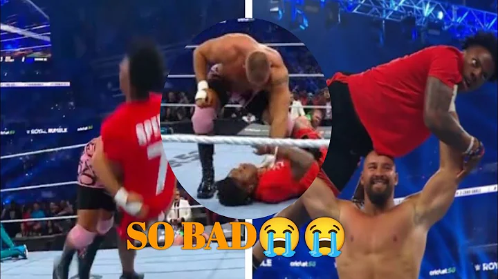 ISHOWSPEED GOT WRECKED BY BRON BREAKKER AS HE ENTERED THE ROYAL RUMBLE.