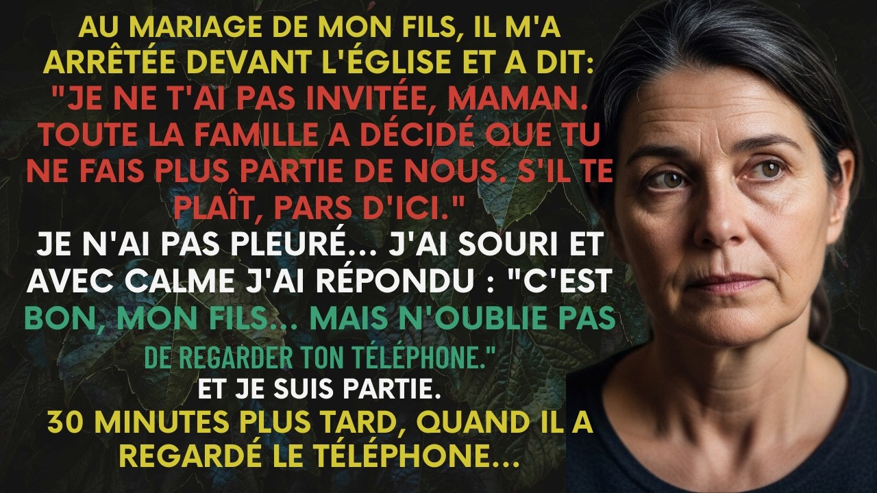 Il m'a chassée de l'église avec mépris  30 min plus tard, il me cherchait désespéré dans la fou