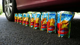 Crushing Crunchy & Soft Things by Car! - EXPERIMENT Capri-Sun vs Car by Galaxy Experiments 15,801 views 3 years ago 1 minute, 20 seconds