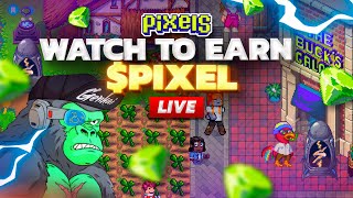 Watch to earn $PIXEL Pixels online gameplay & play to earn games