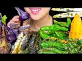 ROASTED VEGGIES PLATTER KOHLRABI, WHITE & PURPLE ASPARAGUS, PEPPERS, EGGPLANT ASMR | TracyN ASMR