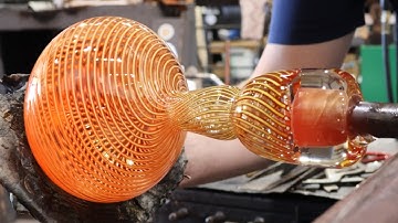 Full Narrated Glassblowing Process - Making A Simple Vase