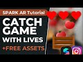 Catch games with lives   spark ar studio tutorial  create your own instagram filter game