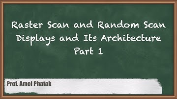 Raster Scan and Random Scan Displays and Its Architecture Part 1 - Computer Graphics