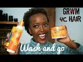 GRWM...WASH AND GO hair routine on type 4C natural hair! |   Mingina