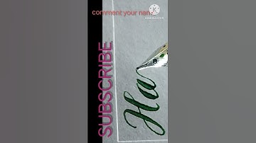 cursive writing subscribers request name"Hania"#cursive #calligraphy #shorts#viral @SAMYAKARTS