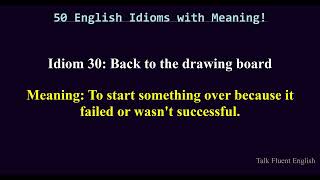 50 English Idioms with Meaning | TFE #idioms #englishidioms #idiomswithmeaning
