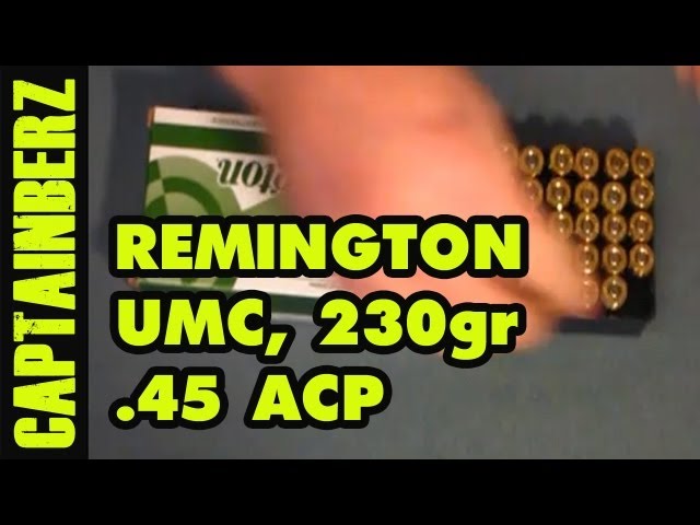 45 ACP Remington UMC (230gr, FMJ) - YouTube