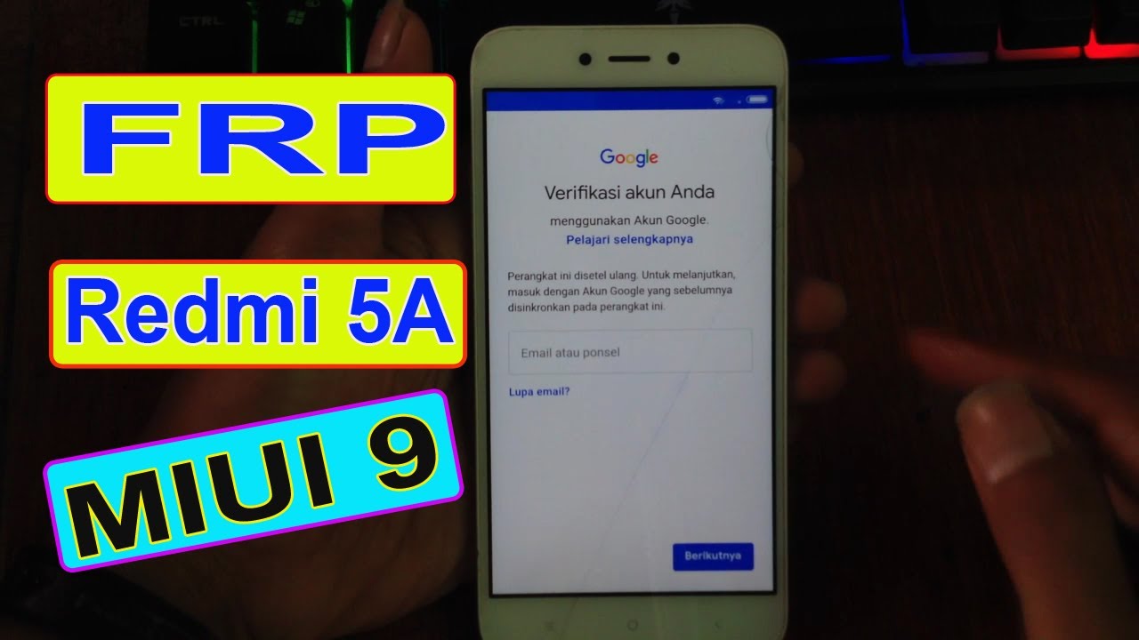 Solusi lupa akun gmail Xiaomi MIUI 9 | bypass frp Xioumi MIUI9 - YouTube