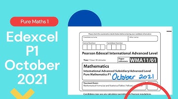 Edexcel IAL P1 October 2021 Exam Paper