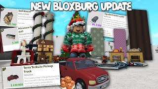 NEW BLOXBURG CHRISTMAS UPDATE... NEW TRUCK, ADVENT CALENDAR, FOODS, FURNITURE AND MORE!