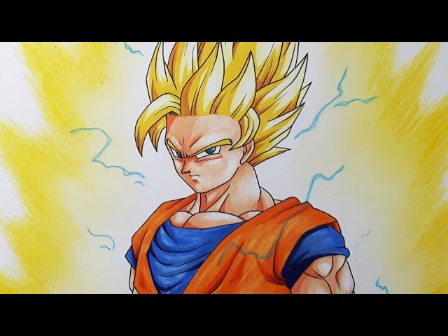 how to draw goku super saiyan 2 step by step easy tutorial for beginners 