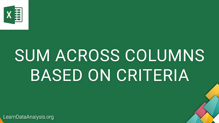 How To Sum Multiple Columns Based on Criteria(s) | Excel Tutorial Video