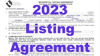 2023 Residential Listing Agreement Tutorial - CAR Form RLA