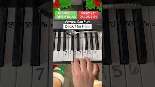 Deck The Halls Piano Easy Tutorial 🎄🎅🏻♥️ #Piano #Pianotutorial #Christmas
