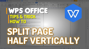 WPS Office Word How To Split Page In Half Vertically