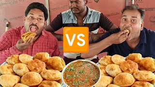 सात भटूरे छोले के साथ मिर्ची खाओ ₹1000 इनाम ले जाओ।🤑😱🎉 green chilli eating challenge. chhola bhatura