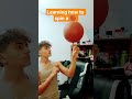 learning how to spin a basketball #basketball #viral #cool