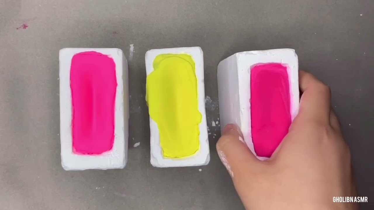 10 Block Gym Chalk crumble with Cornstarch paste pour Compilation