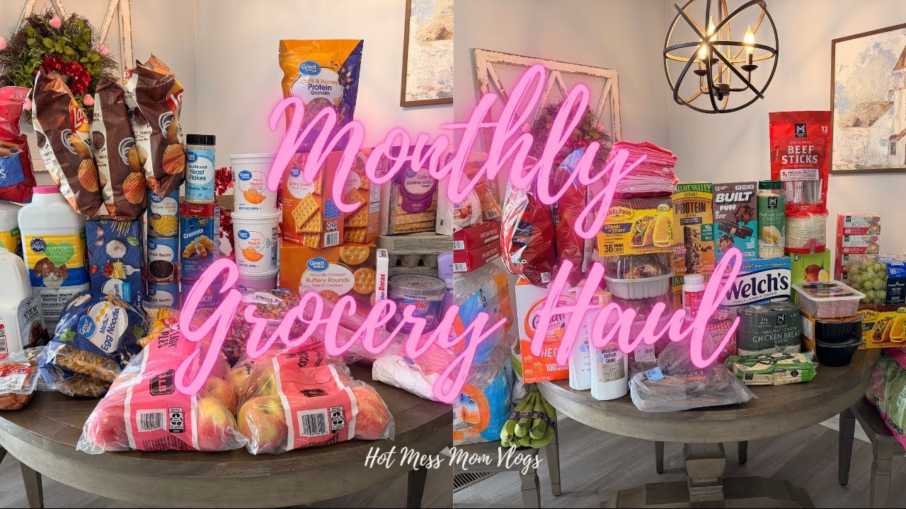 MONTHLY GROCERY HAULS ARE BACK AFTER A LOW SPEND MONTH! $517 SAM’S CLUB AND WALMART HAUL + MEAL PLAN