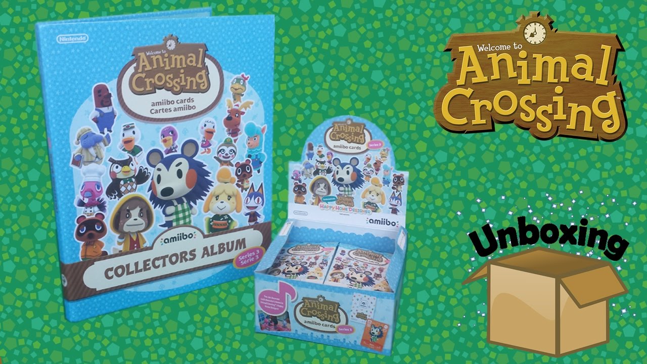 Pack cartes Amiibo NINTENDO 3 cartes Animal Crossing Série 3