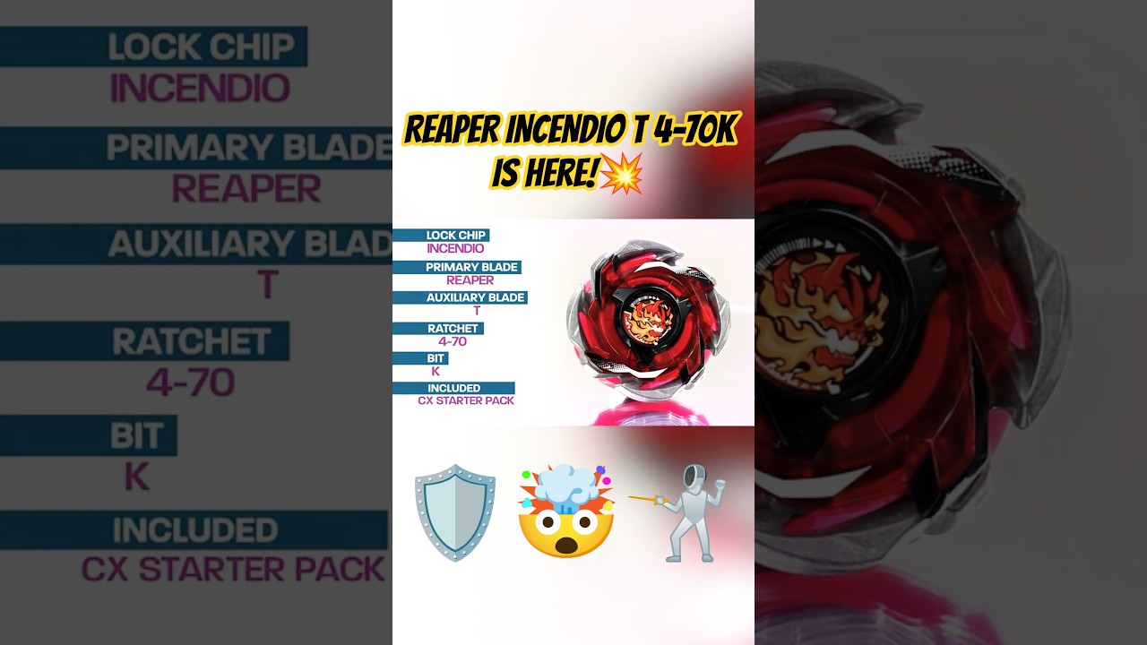2つ BEYBLADE X REAPER INCENDIO T 4-70K ④ REAPER INCENDIO T 4-70K Is Here!💥BEYBLADE X's Ultimate Dual-Mode