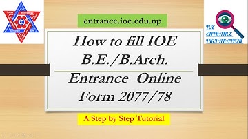 How to fill IOE B.E./B.Arch. Entrance  Online Form 2077 | Institute of Engineering | e-Sewa / Khalti