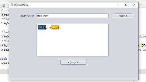 Highlight Text in JTextArea | Java | NetBeans