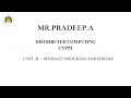 Mr.Pradeep.A | Lecturer | Information Technology | DISTRIBUTED COMPUTING-CS3551- UNIT 2.1
