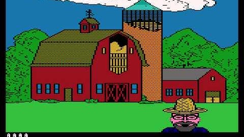 Atari 8-bit Barnyard Blaster - blood and guts mode