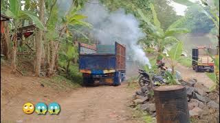 MOBIL TRUCK CUMPLUNG | BERJALAN MUNDUR | REM BELAKANG BLONG | ADA PASIR NYA 6 KUBIK😱😱