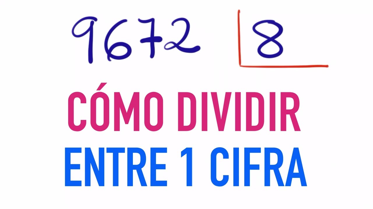 Cómo dividir por 1 cifra paso a paso :: 9672 dividido por 8
