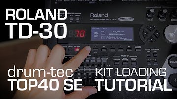 Roland TD-30 kit loading tutorial with drum-tec Top40 Sound Edition